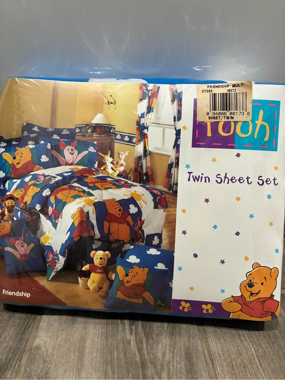 Vintage Disney Winnie the Pooh Tigger Twin Sheet Set NOS Sealed USA